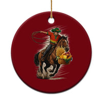 Kwanzaa Cowboy Ceramic Ornament Funny African American Festival Gift - Wonder Print Shop
