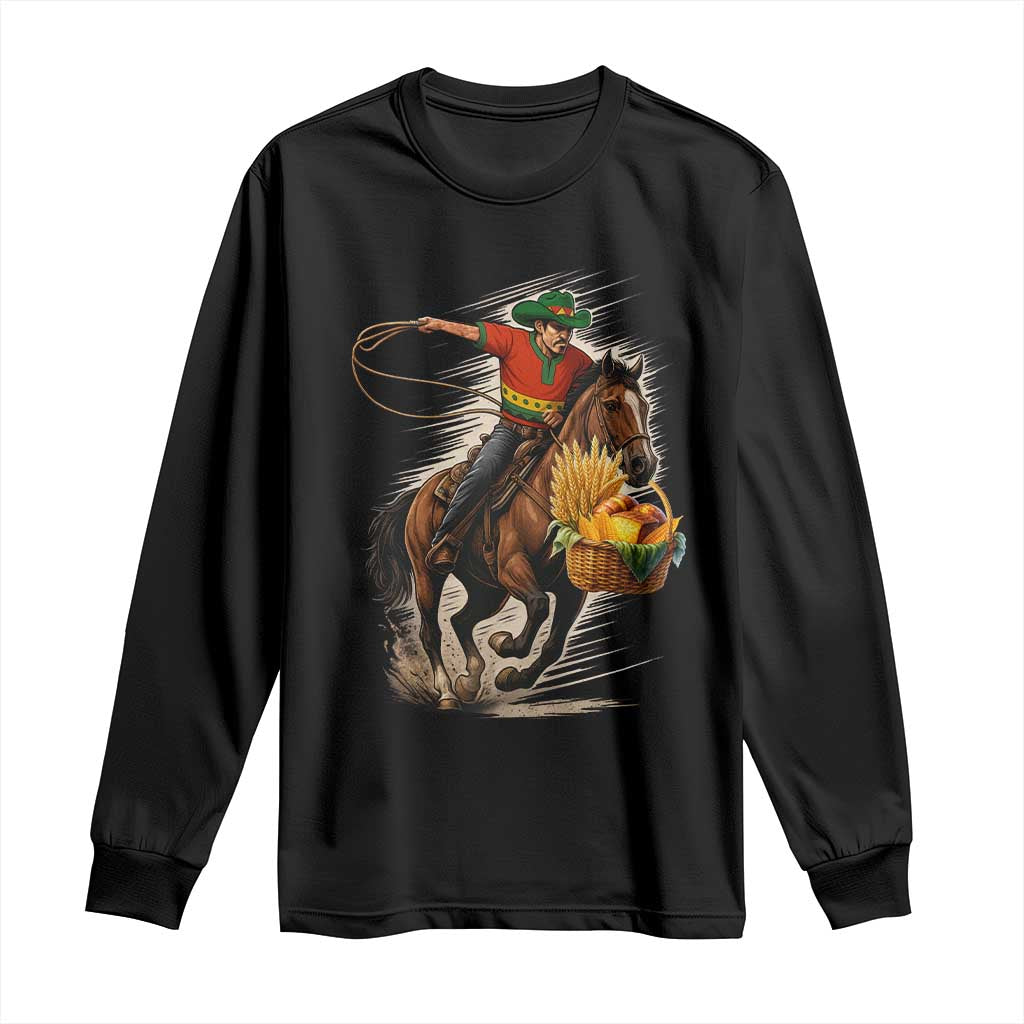 Kwanzaa Cowboy Long Sleeve Shirt Funny African American Festival Gift - Wonder Print Shop