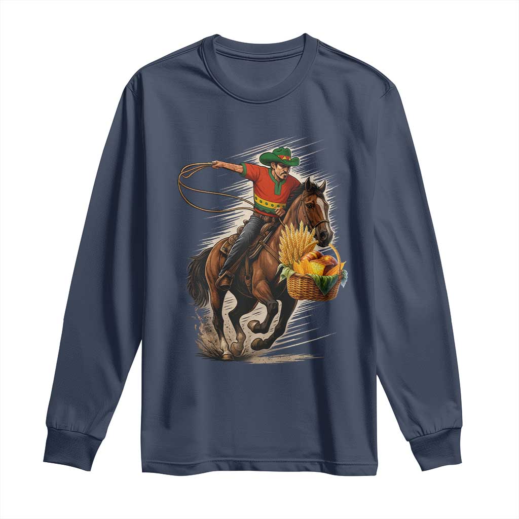 Kwanzaa Cowboy Long Sleeve Shirt Funny African American Festival Gift - Wonder Print Shop