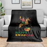 Happy Kwanzaa Cowboy Throw Blanket Funny African Holiday Gift - Wonder Print Shop