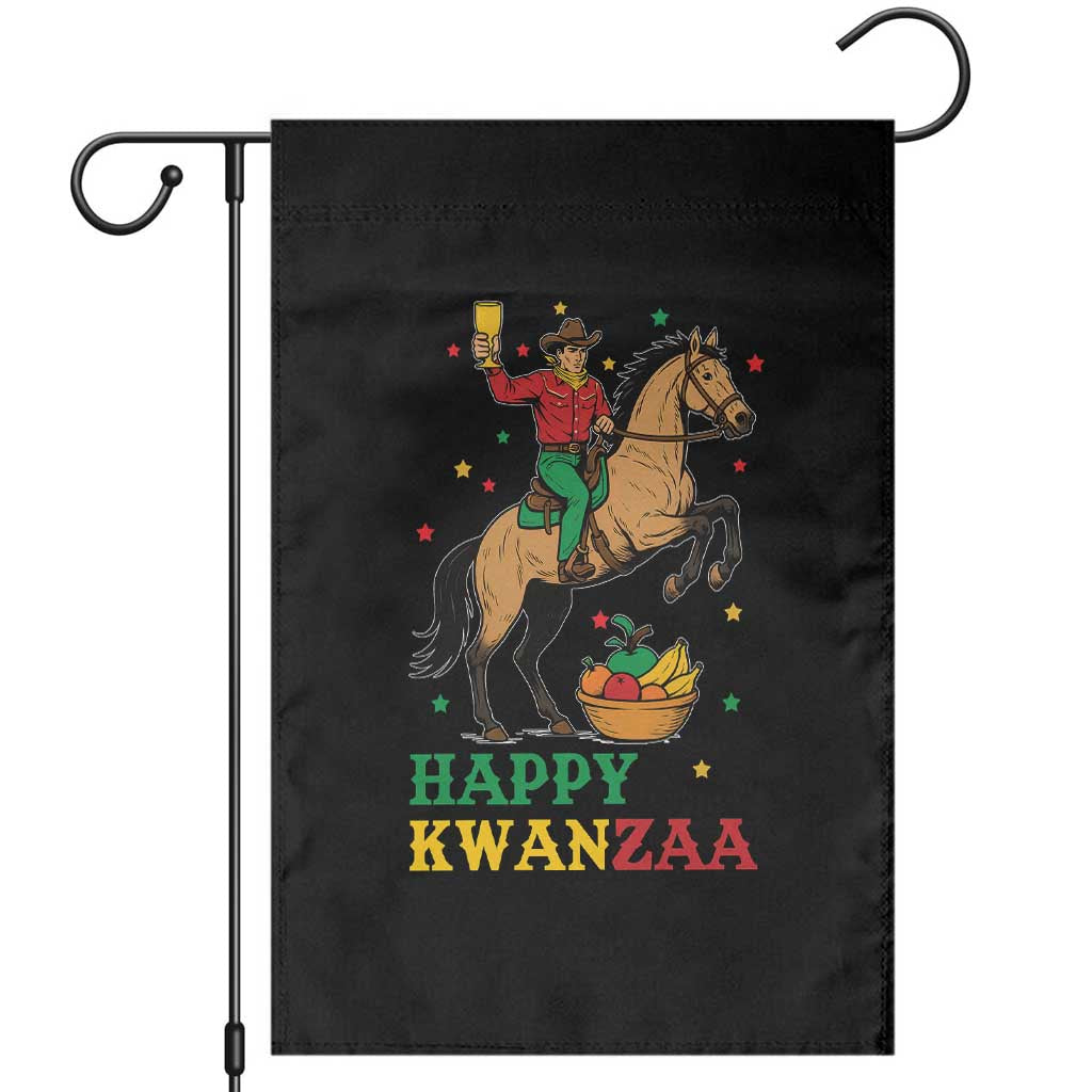 Happy Kwanzaa Cowboy Garden Flag Funny African Holiday Gift - Wonder Print Shop