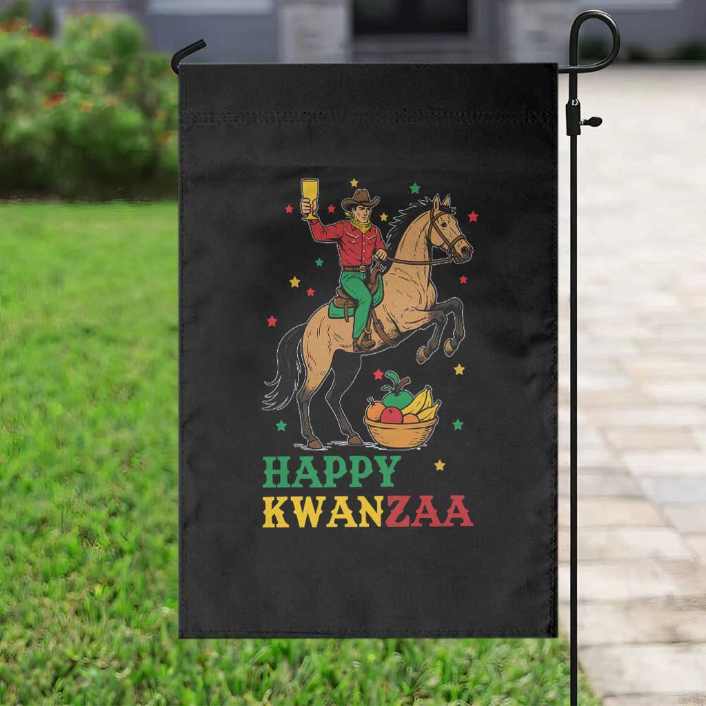 Happy Kwanzaa Cowboy Garden Flag Funny African Holiday Gift - Wonder Print Shop