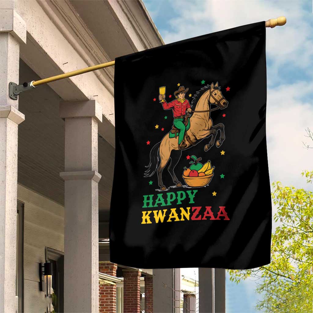 Happy Kwanzaa Cowboy Garden Flag Funny African Holiday Gift - Wonder Print Shop