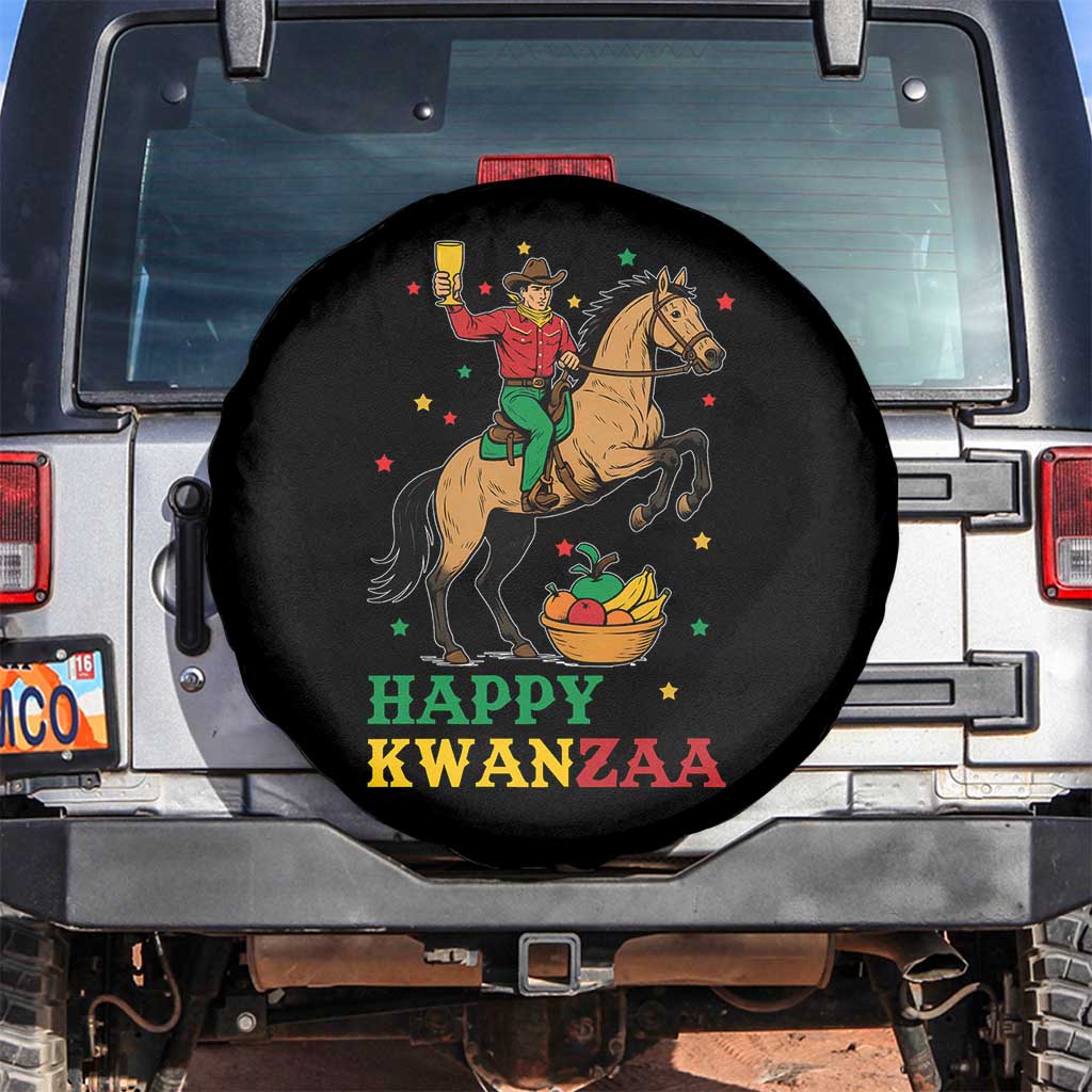 Happy Kwanzaa Cowboy Spare Tire Cover Funny African Holiday Gift - Wonder Print Shop