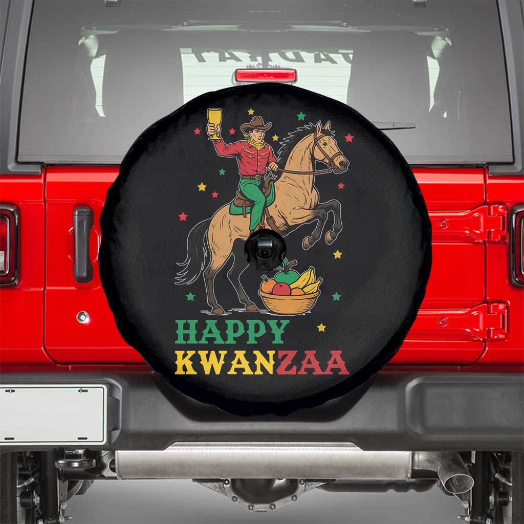 Happy Kwanzaa Cowboy Spare Tire Cover Funny African Holiday Gift - Wonder Print Shop