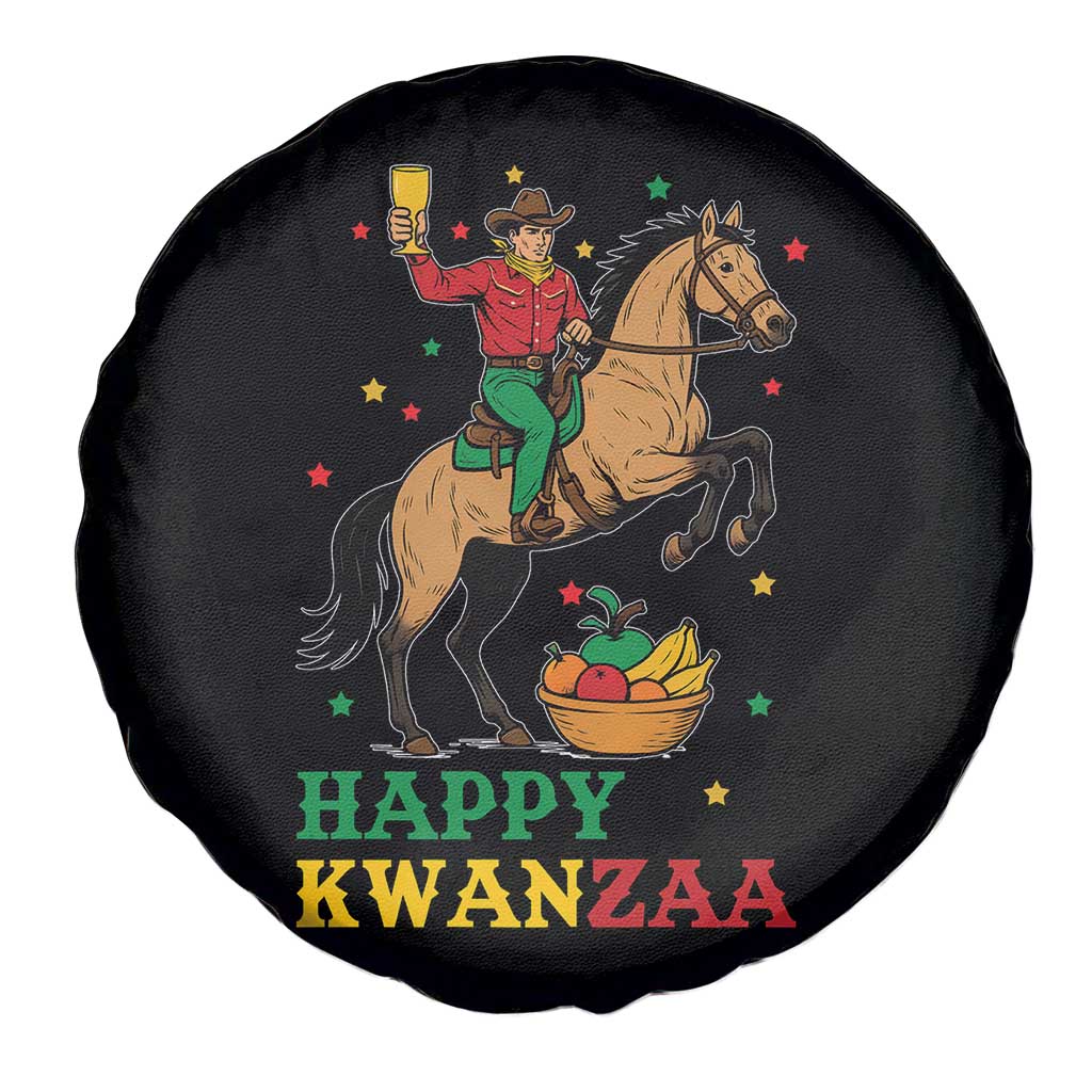 Happy Kwanzaa Cowboy Spare Tire Cover Funny African Holiday Gift - Wonder Print Shop