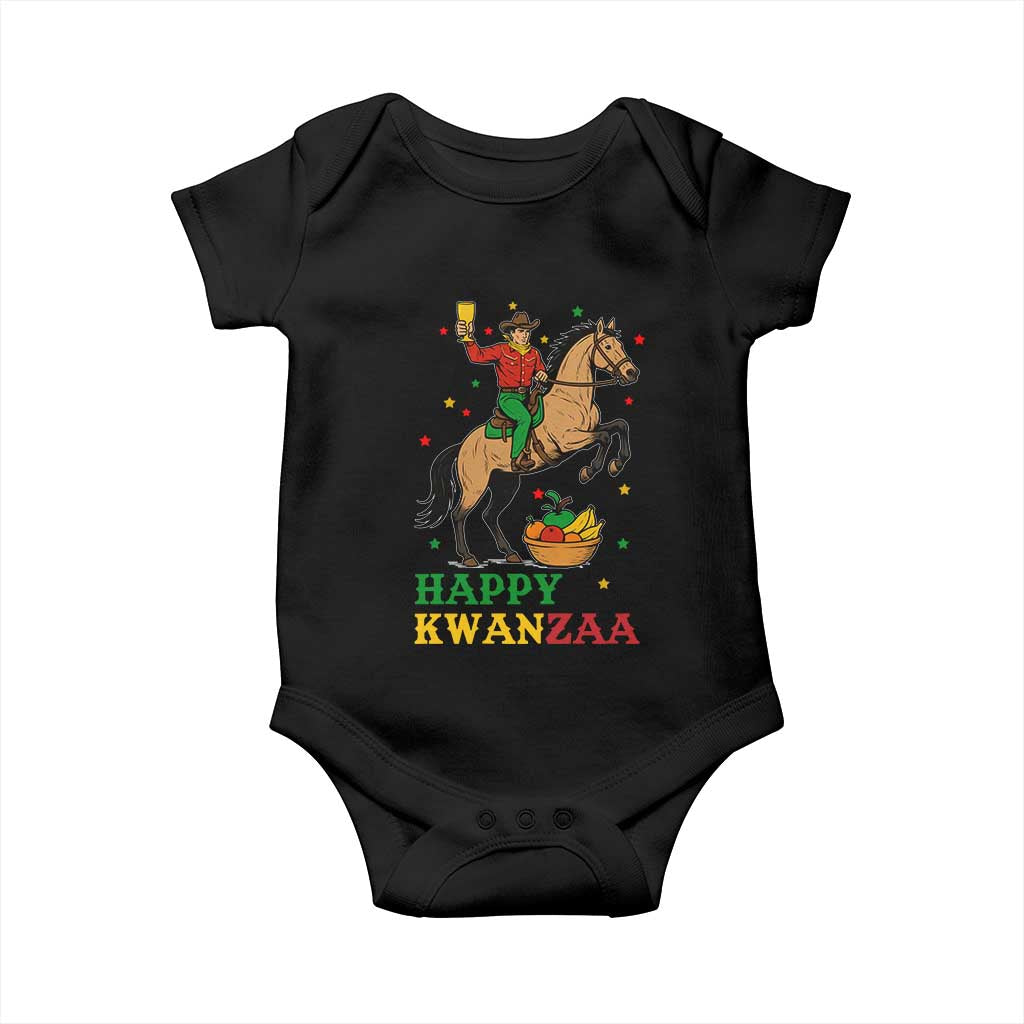 Happy Kwanzaa Cowboy Baby Onesie Funny African Holiday Gift - Wonder Print Shop