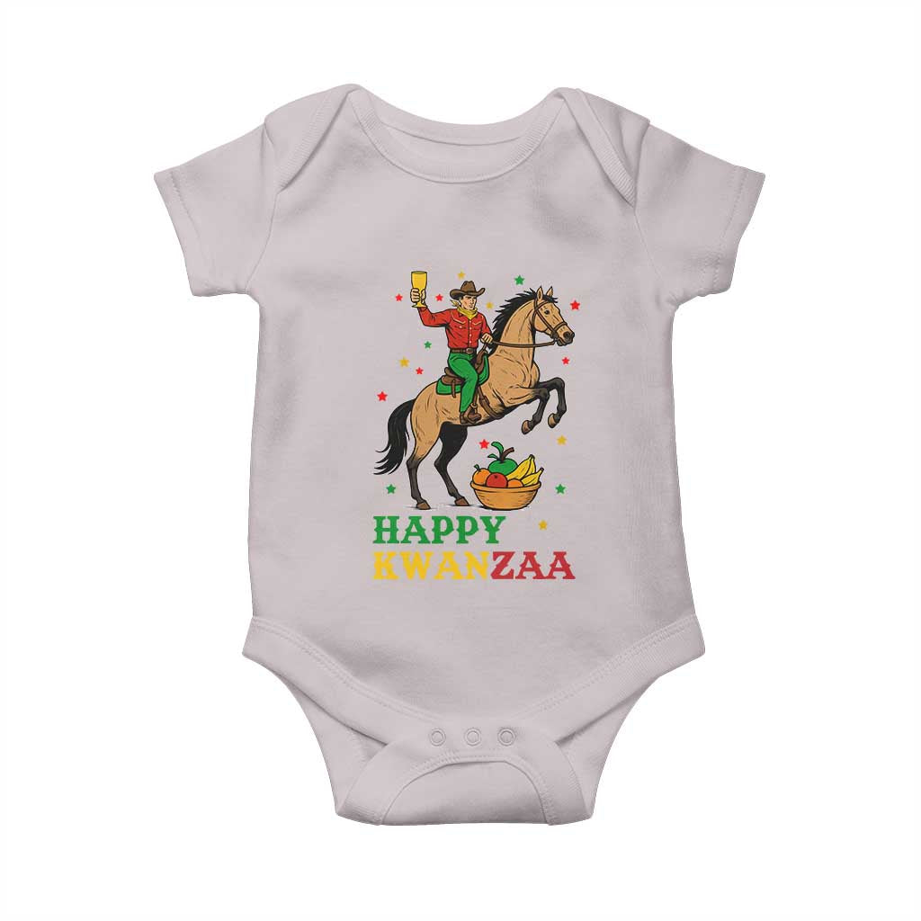 Happy Kwanzaa Cowboy Baby Onesie Funny African Holiday Gift - Wonder Print Shop