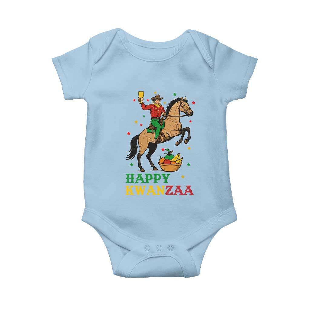 Happy Kwanzaa Cowboy Baby Onesie Funny African Holiday Gift - Wonder Print Shop