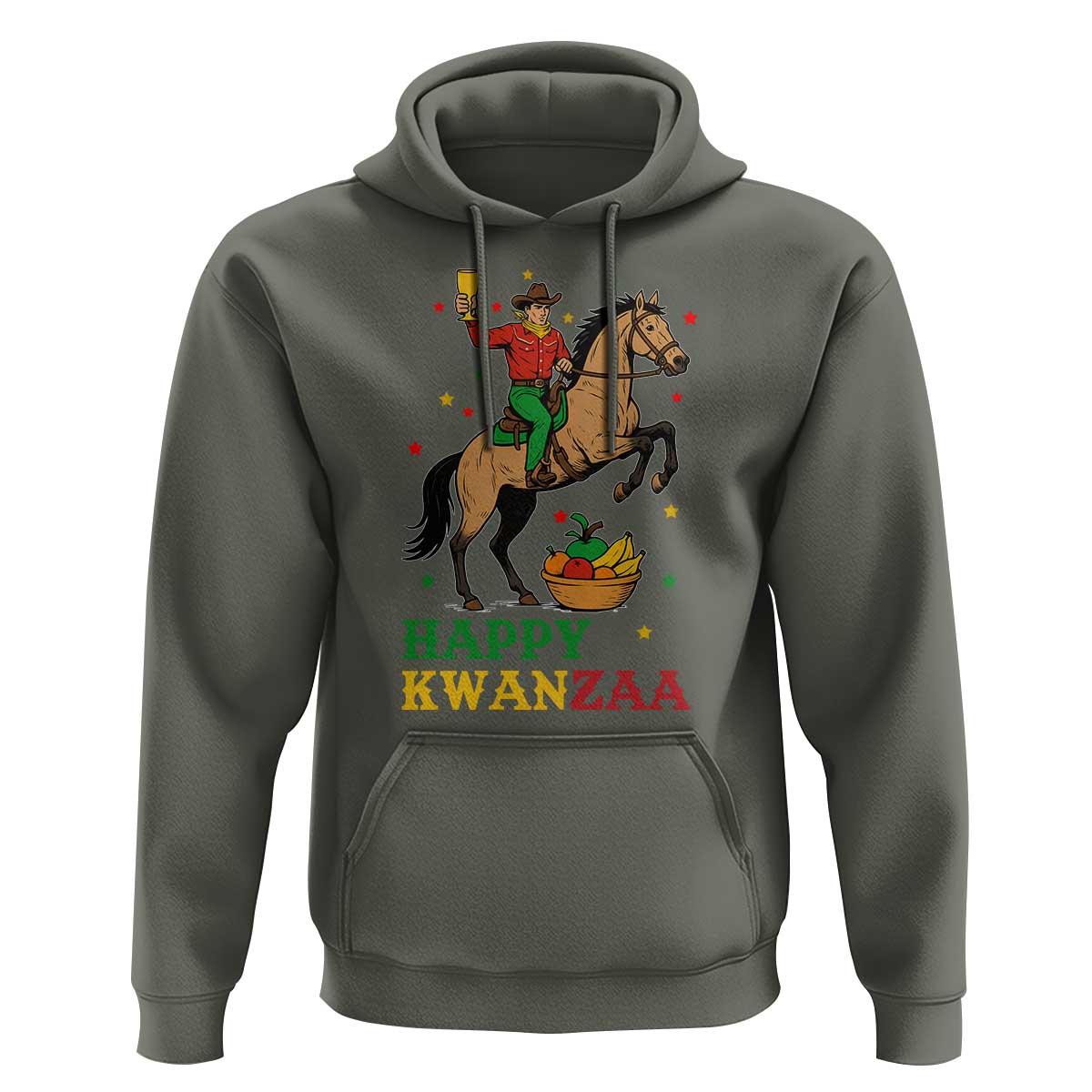 Happy Kwanzaa Cowboy Hoodie Funny African Holiday Gift - Wonder Print Shop