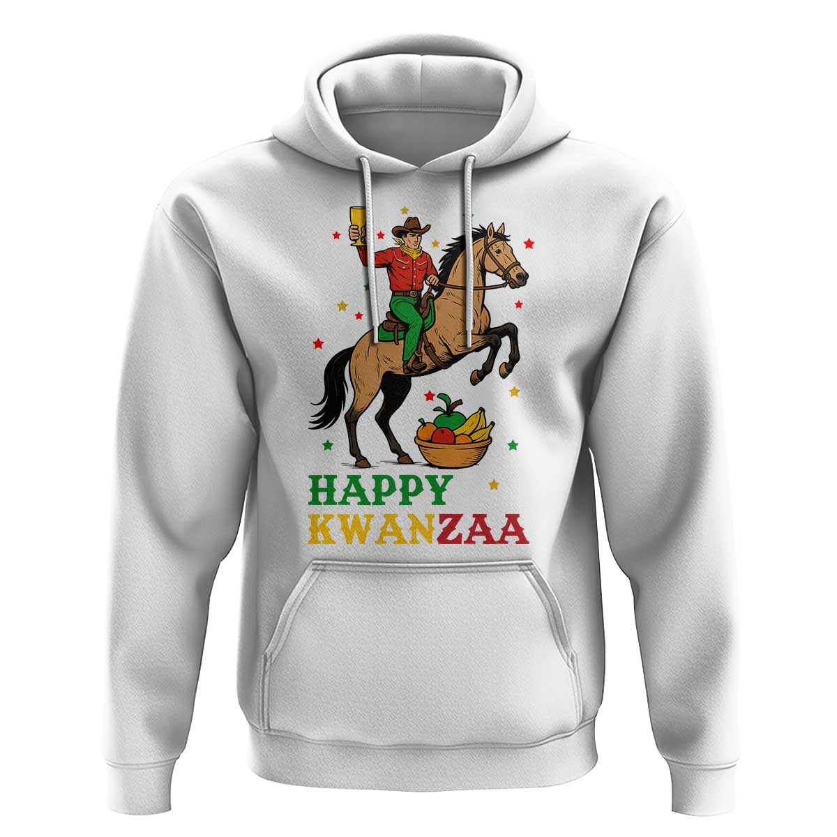 Happy Kwanzaa Cowboy Hoodie Funny African Holiday Gift - Wonder Print Shop