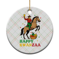 Happy Kwanzaa Cowboy Ceramic Ornament Funny African Holiday Gift - Wonder Print Shop