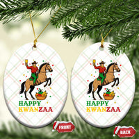 Happy Kwanzaa Cowboy Ceramic Ornament Funny African Holiday Gift - Wonder Print Shop