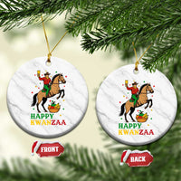 Happy Kwanzaa Cowboy Ceramic Ornament Funny African Holiday Gift - Wonder Print Shop