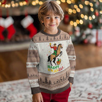 Happy Kwanzaa Cowboy Ugly Christmas Sweater Funny African Holiday Gift - Wonder Print Shop