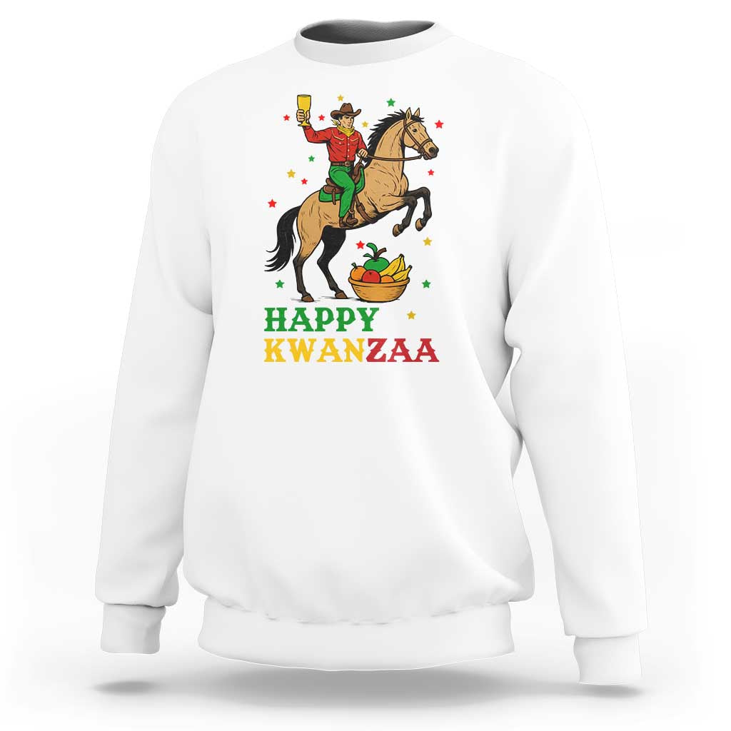 Happy Kwanzaa Cowboy Sweatshirt Funny African Holiday Gift - Wonder Print Shop