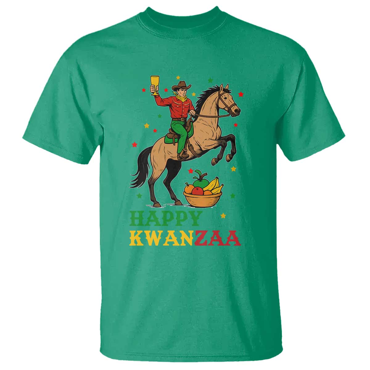 Happy Kwanzaa Cowboy T Shirt Funny African Holiday Gift - Wonder Print Shop