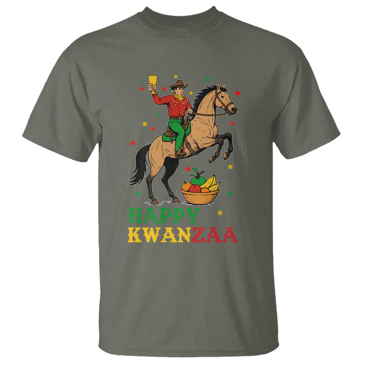 Happy Kwanzaa Cowboy T Shirt Funny African Holiday Gift - Wonder Print Shop