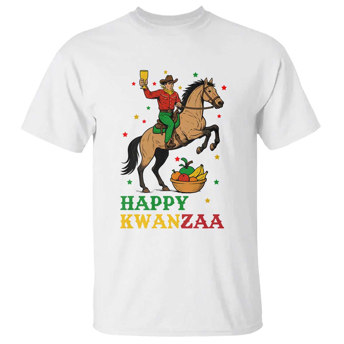 Happy Kwanzaa Cowboy T Shirt Funny African Holiday Gift - Wonder Print Shop