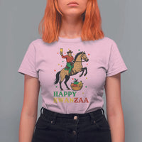 Happy Kwanzaa Cowboy T Shirt For Women Funny African Holiday Gift - Wonder Print Shop