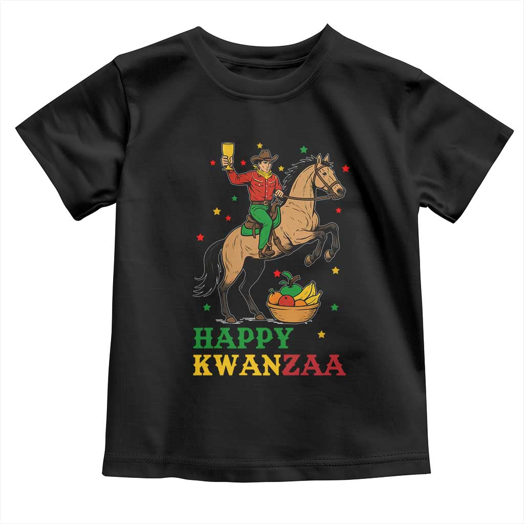 Happy Kwanzaa Cowboy Toddler T Shirt Funny African Holiday Gift - Wonder Print Shop