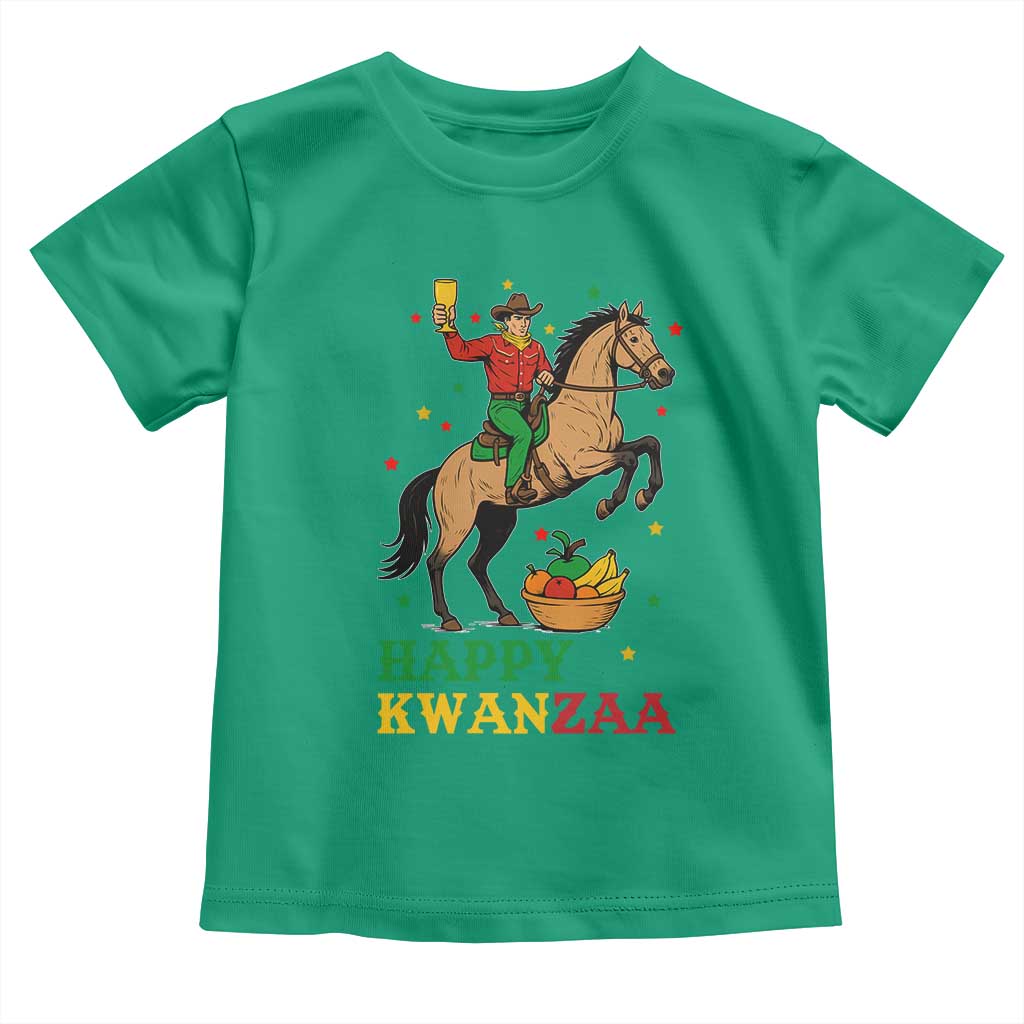Happy Kwanzaa Cowboy Toddler T Shirt Funny African Holiday Gift - Wonder Print Shop