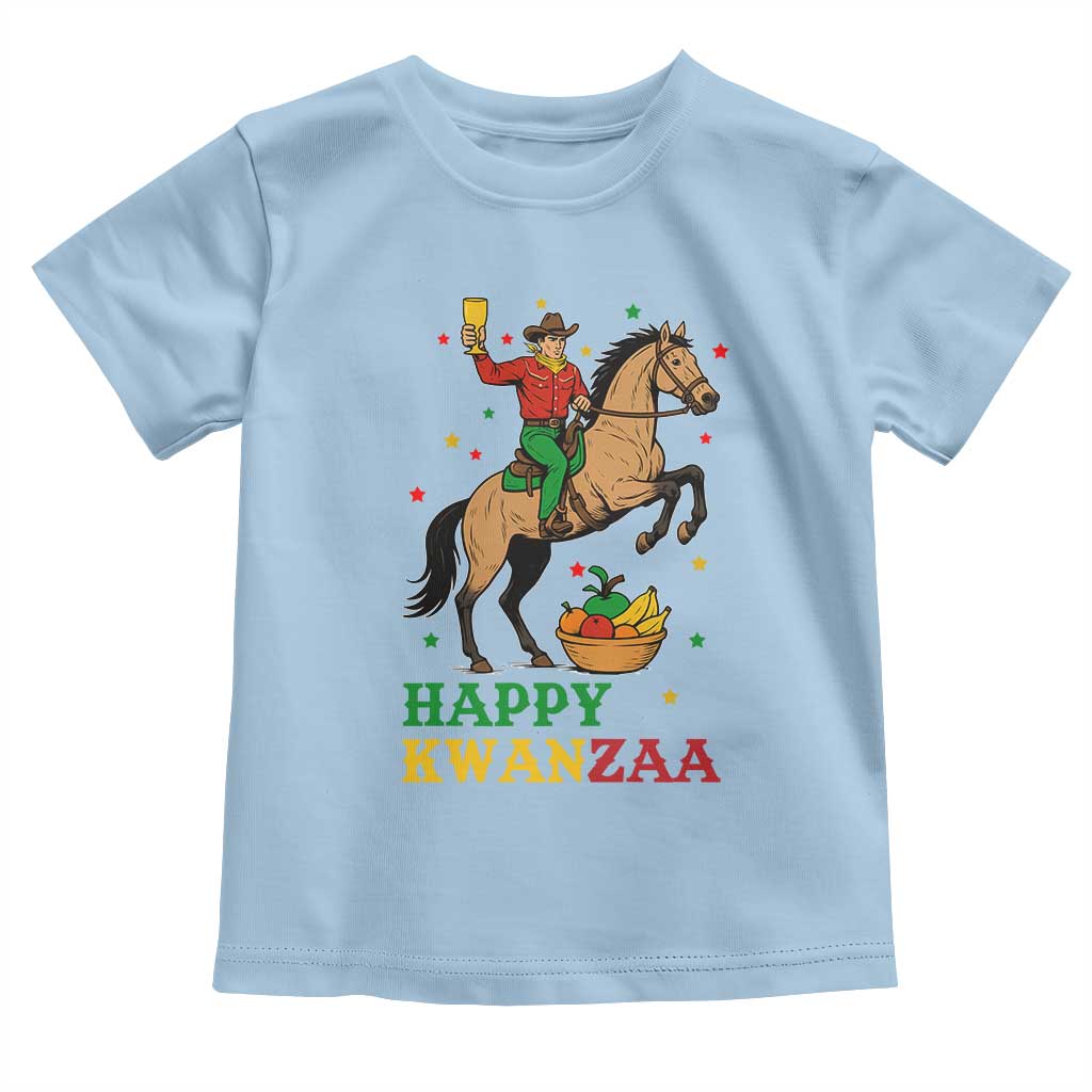Happy Kwanzaa Cowboy Toddler T Shirt Funny African Holiday Gift - Wonder Print Shop