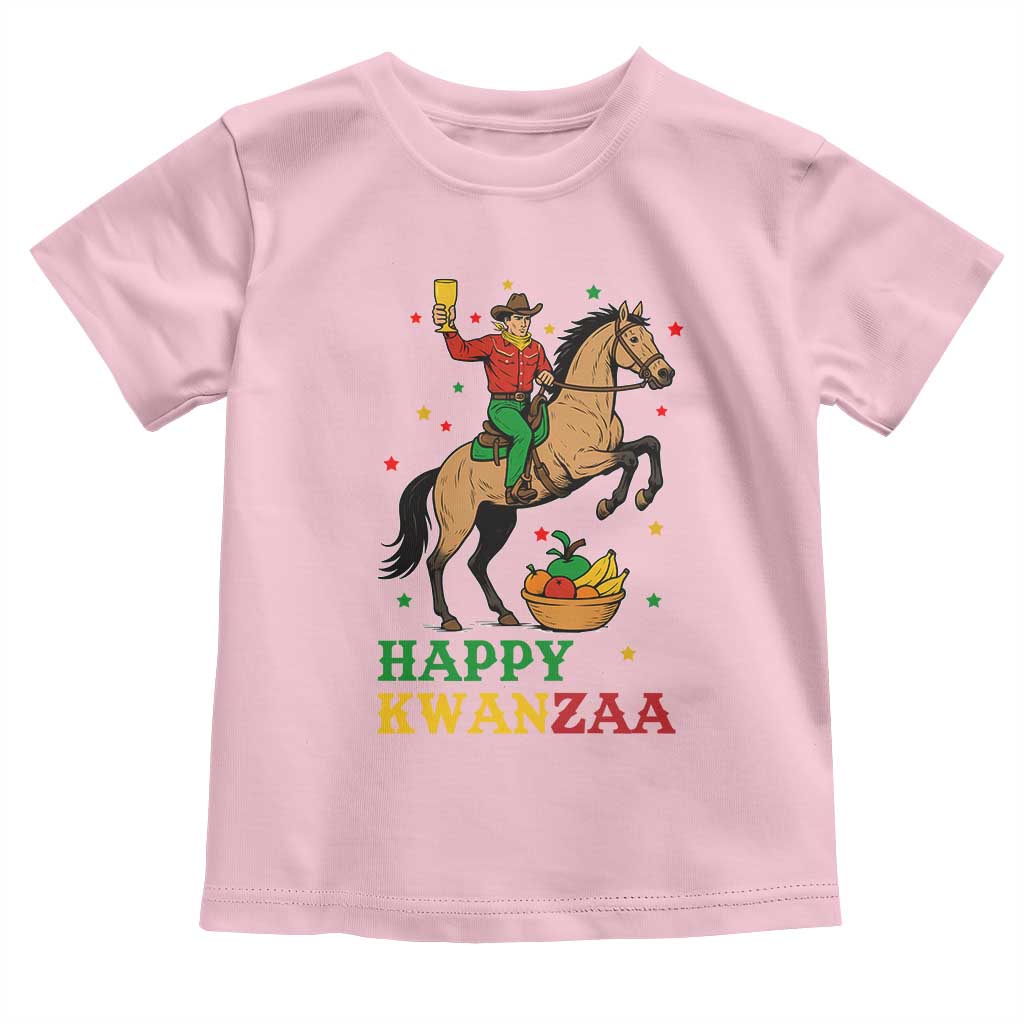 Happy Kwanzaa Cowboy Toddler T Shirt Funny African Holiday Gift - Wonder Print Shop