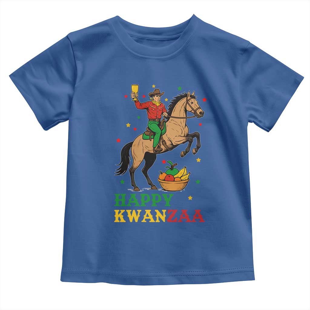 Happy Kwanzaa Cowboy Toddler T Shirt Funny African Holiday Gift - Wonder Print Shop