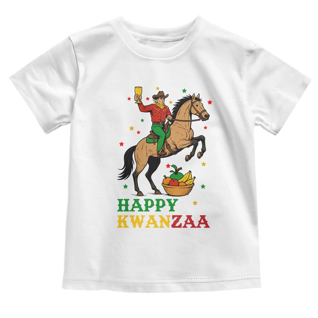 Happy Kwanzaa Cowboy Toddler T Shirt Funny African Holiday Gift - Wonder Print Shop