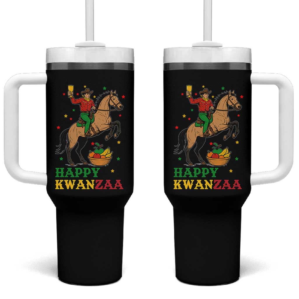 Happy Kwanzaa Cowboy Tumbler With Handle Funny African Holiday Gift - Wonder Print Shop