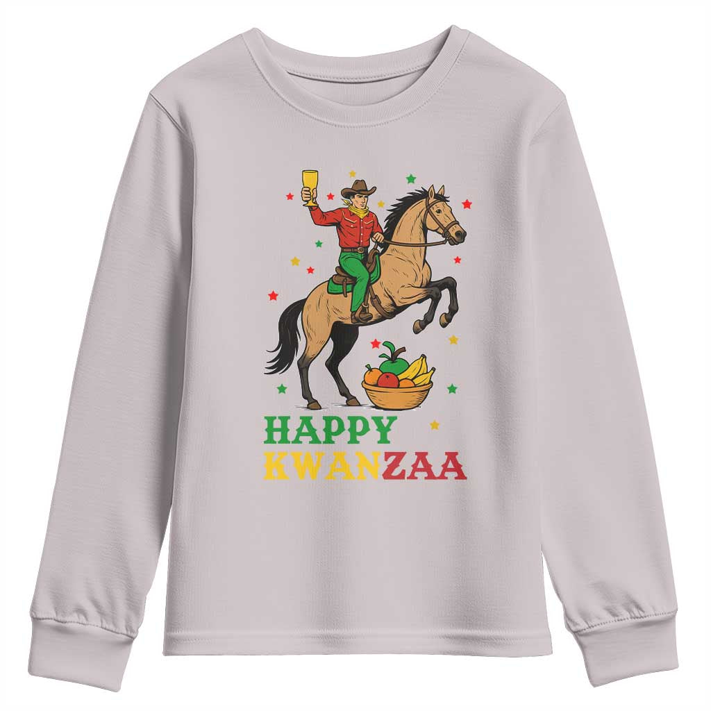 Happy Kwanzaa Cowboy Youth Sweatshirt Funny African Holiday Gift - Wonder Print Shop