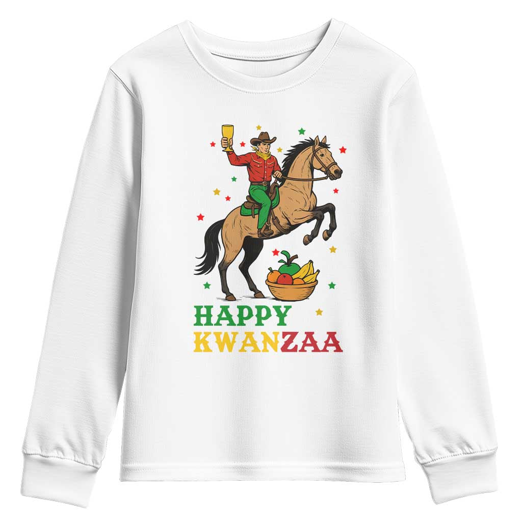 Happy Kwanzaa Cowboy Youth Sweatshirt Funny African Holiday Gift - Wonder Print Shop