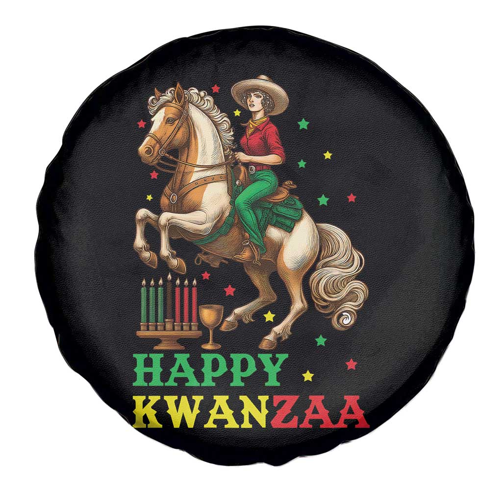 Happy Kwanzaa Cowgirl Spare Tire Cover Funny African American Festival Gift - Wonder Print Shop