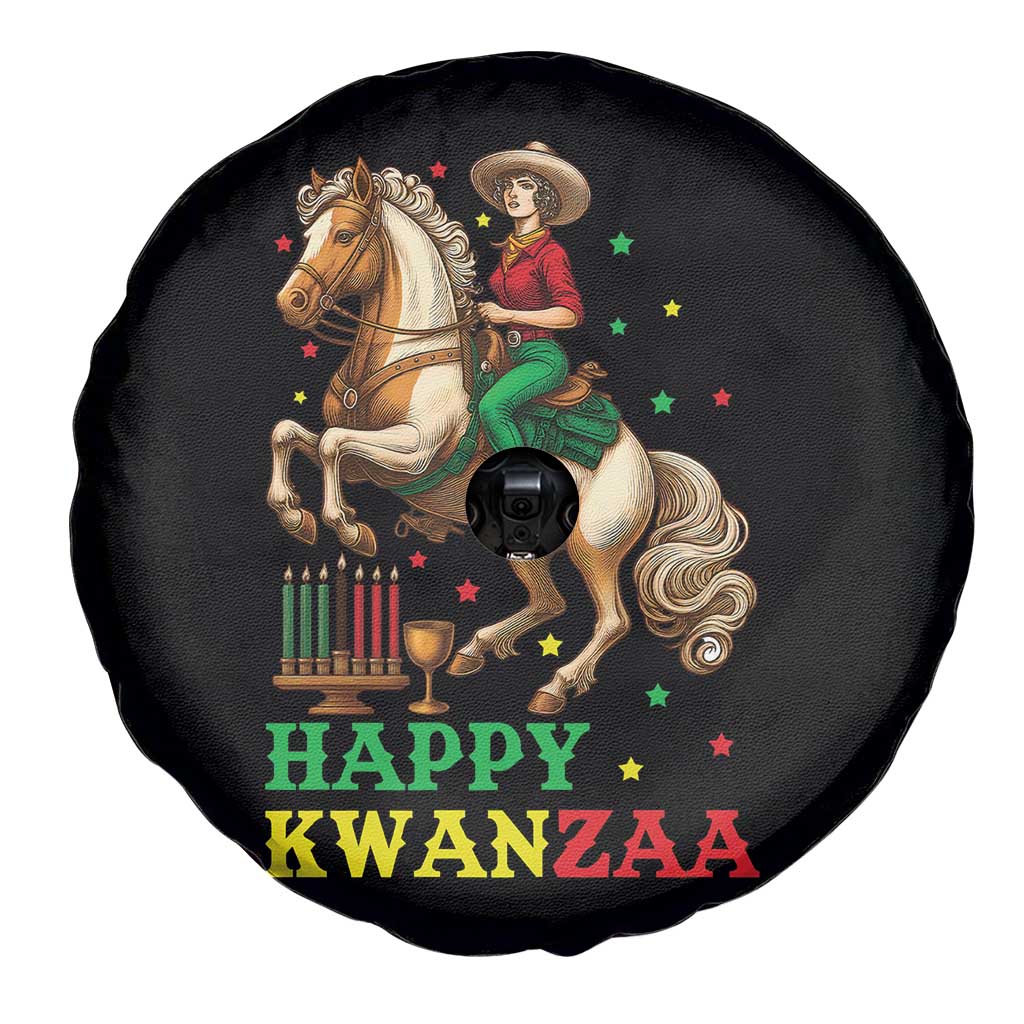 Happy Kwanzaa Cowgirl Spare Tire Cover Funny African American Festival Gift - Wonder Print Shop