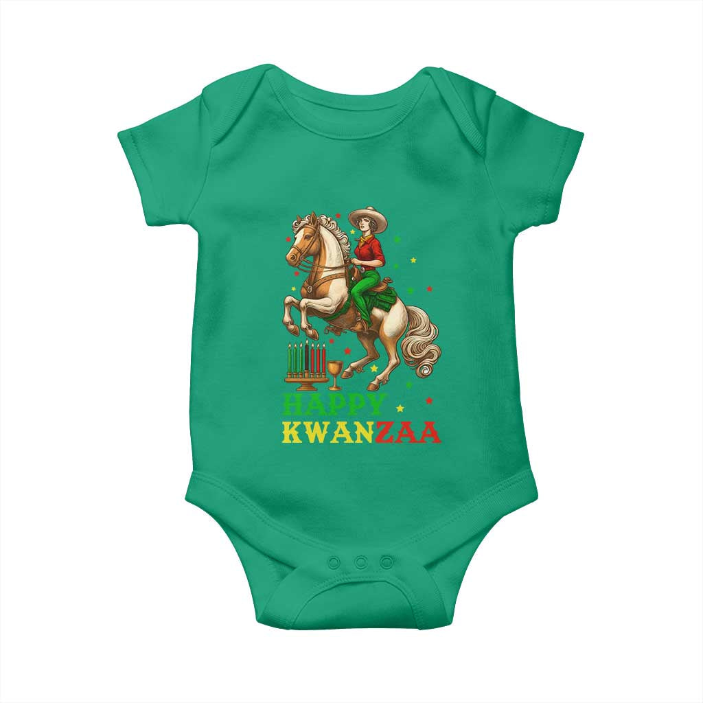Happy Kwanzaa Cowgirl Baby Onesie Funny African American Festival Gift - Wonder Print Shop