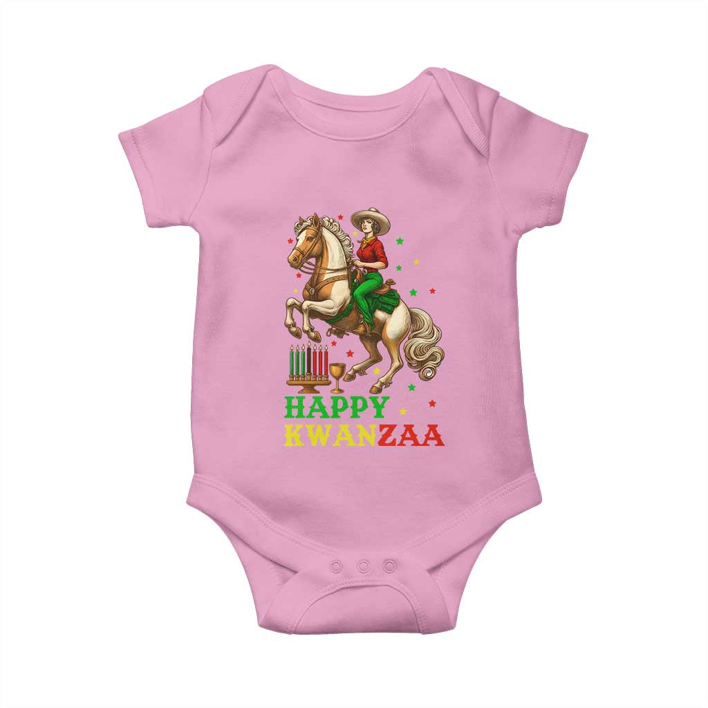 Happy Kwanzaa Cowgirl Baby Onesie Funny African American Festival Gift - Wonder Print Shop