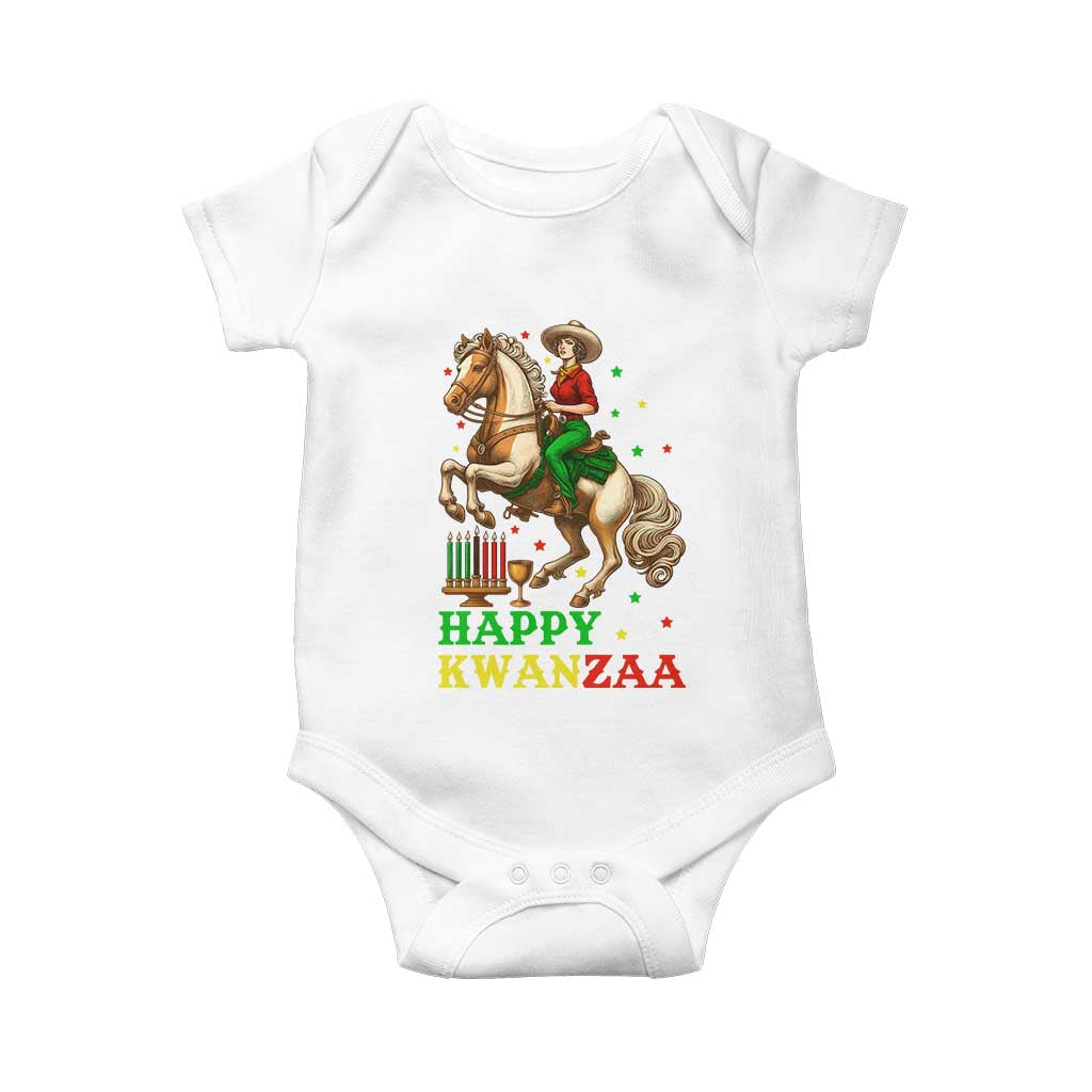 Happy Kwanzaa Cowgirl Baby Onesie Funny African American Festival Gift - Wonder Print Shop