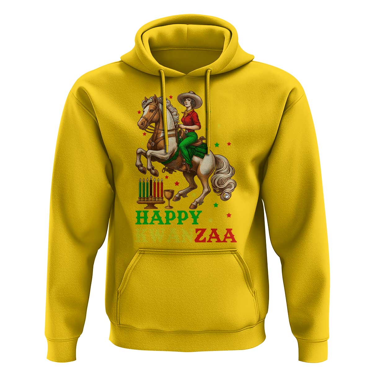 Happy Kwanzaa Cowgirl Hoodie Funny African American Festival Gift - Wonder Print Shop