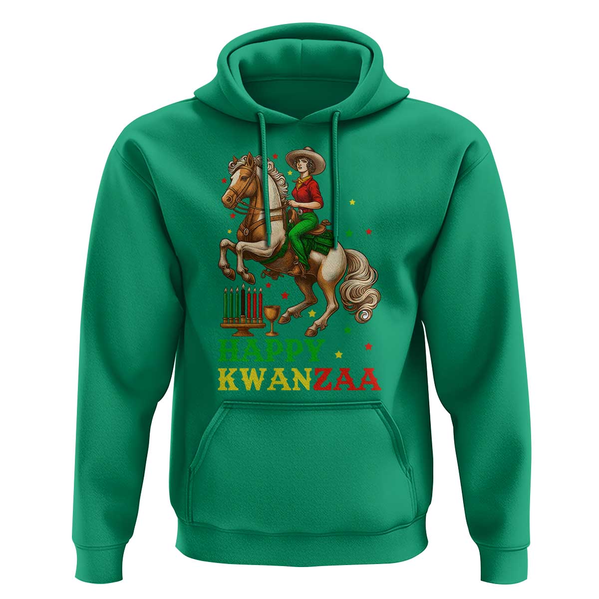 Happy Kwanzaa Cowgirl Hoodie Funny African American Festival Gift - Wonder Print Shop