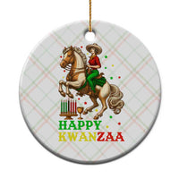 Happy Kwanzaa Cowgirl Ceramic Ornament Funny African American Festival Gift - Wonder Print Shop