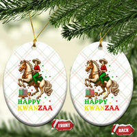Happy Kwanzaa Cowgirl Ceramic Ornament Funny African American Festival Gift - Wonder Print Shop
