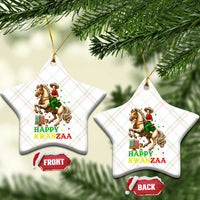 Happy Kwanzaa Cowgirl Ceramic Ornament Funny African American Festival Gift - Wonder Print Shop