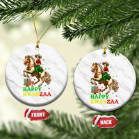 Happy Kwanzaa Cowgirl Ceramic Ornament Funny African American Festival Gift - Wonder Print Shop