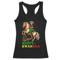 Happy Kwanzaa Cowgirl Racerback Tank Top Funny African American Festival Gift - Wonder Print Shop