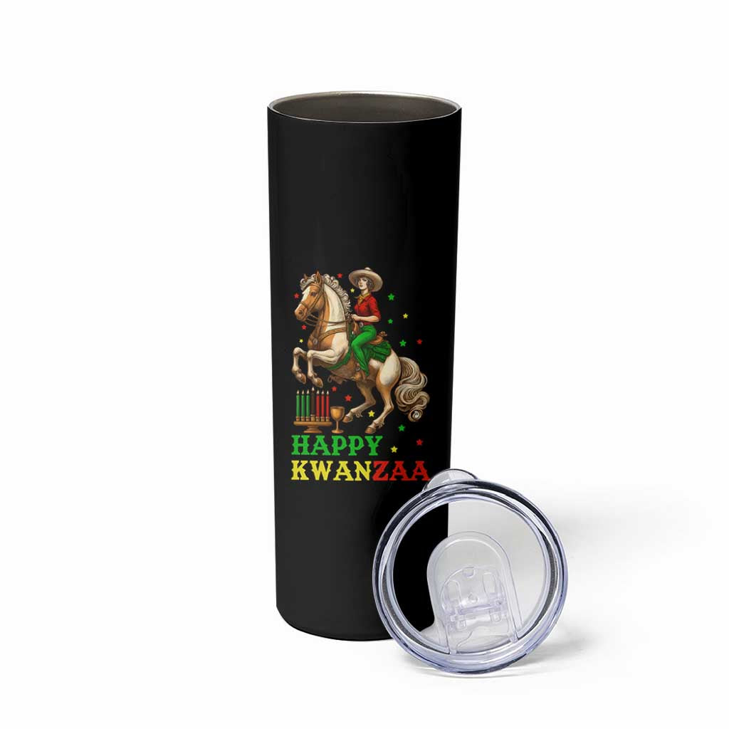 Happy Kwanzaa Cowgirl Skinny Tumbler Funny African American Festival Gift - Wonder Print Shop