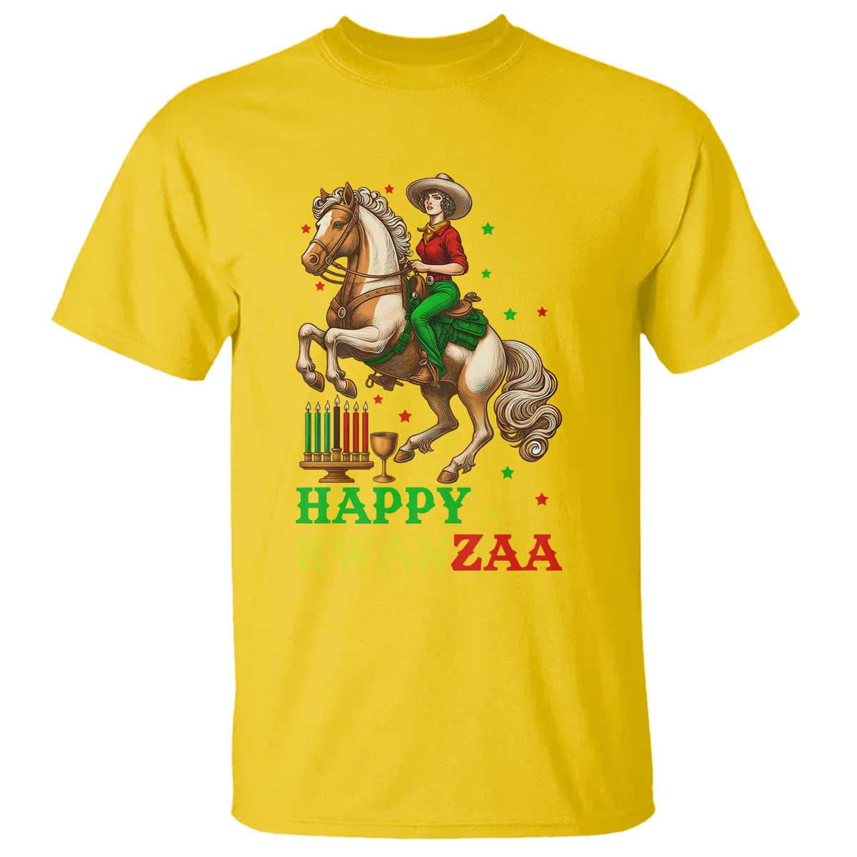 Happy Kwanzaa Cowgirl T Shirt Funny African American Festival Gift - Wonder Print Shop