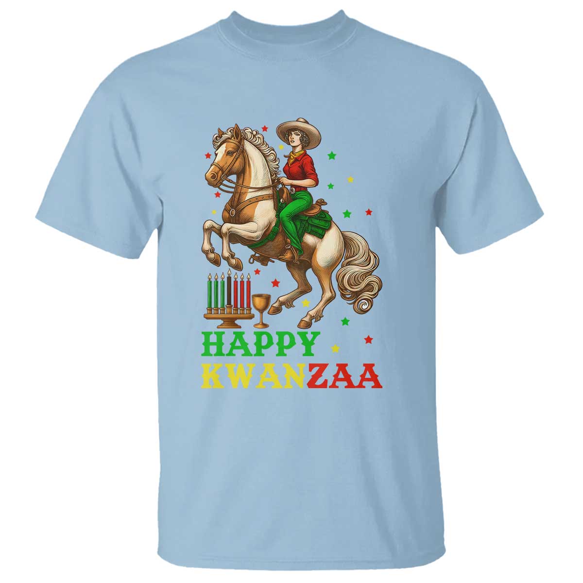 Happy Kwanzaa Cowgirl T Shirt Funny African American Festival Gift - Wonder Print Shop