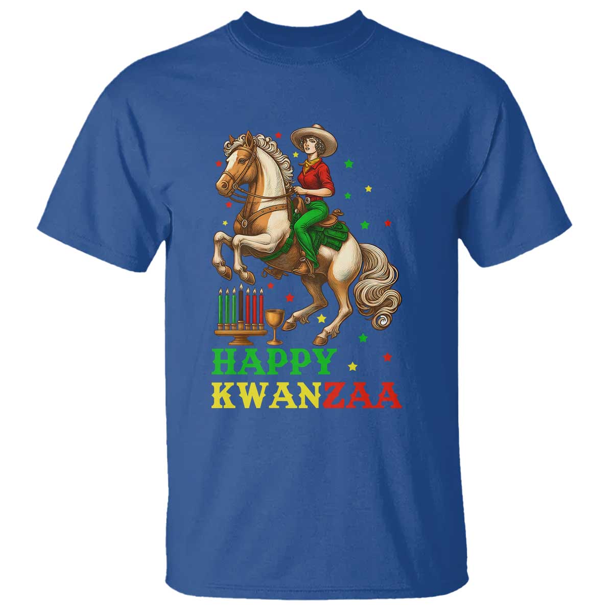 Happy Kwanzaa Cowgirl T Shirt Funny African American Festival Gift - Wonder Print Shop