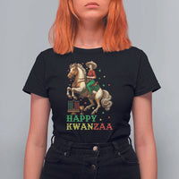 Happy Kwanzaa Cowgirl T Shirt For Women Funny African American Festival Gift - Wonder Print Shop